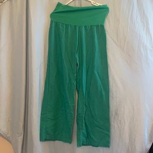 Teal linen pants
